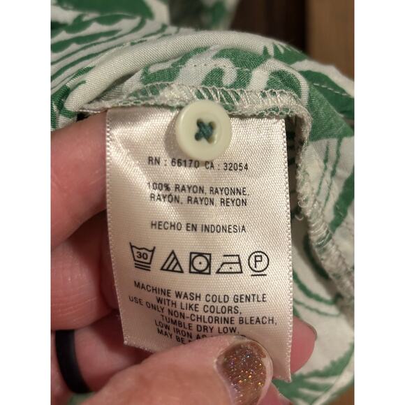 Anthropologie Maeve Paisley Print Button Down Blouse Large - Picture 6 of 6